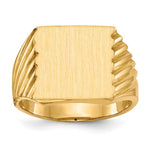14k 13.0x Square Closed Back Mens Signet Ring
