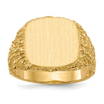 14k 13.5x Closed Back Men's Signet Ring