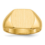14k 12.0x Closed Back Signet Ring