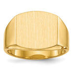 14k 14.5x Closed Back Mens Signet Ring