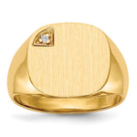 14k 15.0x Closed Back VS Diamond Mens Signet Ring