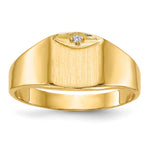14k 8.0x Closed Back VS Diamond Signet Ring