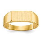 14k 10.5x Rectangle Closed Back Signet Ring