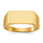 14k 13.0x Rectangle Closed Back Signet Ring