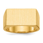14k 10.5x Closed Back Men's Signet Ring