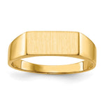 14k 12.0x Rectangle Open Back Signet Ring