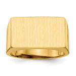 14k 18.0x Rectangle Open Back Mens Signet Ring