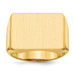 14k 19.5x Rectangle Open Back Mens Signet Ring