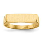14k 16.5x Rectangle Closed Back Signet Ring