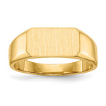 14k 11.5x Octagon Closed Back Signet Ring