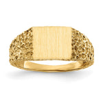 14k 8.0x Square Open Back Signet Ring