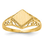 14k 8.0x Open Back Signet Ring