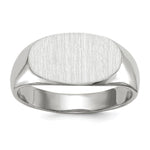 14k White Gold 7.5x Closed Back Signet Ring