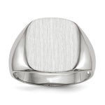 14k White Gold x Open Back Men's Signet Ring