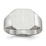 14k White Gold 11.0x Open Back Men's Signet Ring