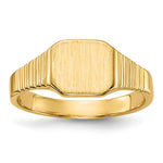 14k 6.5x Closed Back Size 2 Square Signet Ring
