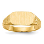 14k 8.5x Closed Back Size 3 Octagonal Signet Ring