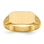 14k 10.0x Closed Back Size 3 Octagonal Signet Ring