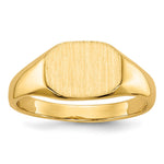 14k 8x Open Back Signet Ring