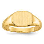 14k 8.0x Open Back Size 2.5 Oval Signet Ring