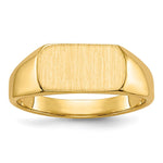 14k 10x Open Back Size 3 Rectangular Signet Ring