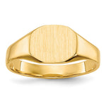 14k 8.0x Closed Back Size 3 Oval Signet Ring