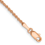 14K Rose Gold Ropa with Lobster Clasp Anklet