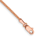 14K Rose Gold Box Link with Lobster Clasp Bracelet