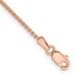 14K Rose Gold Diamond-cut Spiga with Lobster Clasp Bracelet