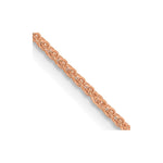 14K Rose Gold Diamond-cut Spiga with Lobster Clasp Chain