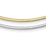 Sterling Silver Gold-plated Polished Reversible Cubetto with Extension Necklace