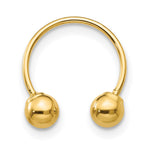 14k Madi K Half Hoop with Screw-on Bead Single Earring
