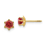 14k Madi K CZ Birthstone (Jul) Screwback Earrings