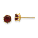 14k Madi K CZ Birthstone (Jan) Earrings
