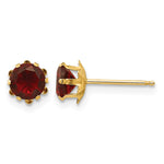 14k Madi K Round CZ January Birthstone Post Earrings