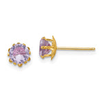 14k Madi K CZ Birthstone (Feb) Earrings