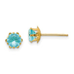 14k Madi K CZ Birthstone (Mar) Earrings