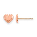 14k Rose Gold Madi K Heart Post Earrings
