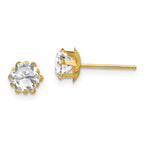 14k Madi K CZ Birthatone (Apr) Earrings