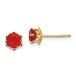 14k Madi K CZ Birthstone (Jul) Earrings