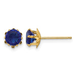14k Madi K Round CZ September Birthstone Post Earrings