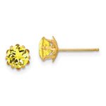14k Madi K Round CZ November Birthstone Post Earrings