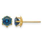 14k Madi K Round CZ December Birthstone Post Earrings