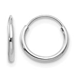 14k White Gold Madi K 1.25x Endless Hoop Earrings