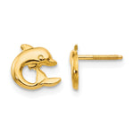 14k Madi K Dolphin Screwback Post Earrings