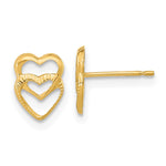 14k Madi K Hearts Post Earrings