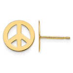 14k Madi K Peace Sign Childrens Post Earrings