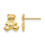 14k Madi K Teddy Bear Childrens Post Earrings