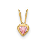 14k Madi K Pink CZ Heart Childrens Pendant