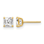 14k Madi K Square CZ Stud Post Earrings